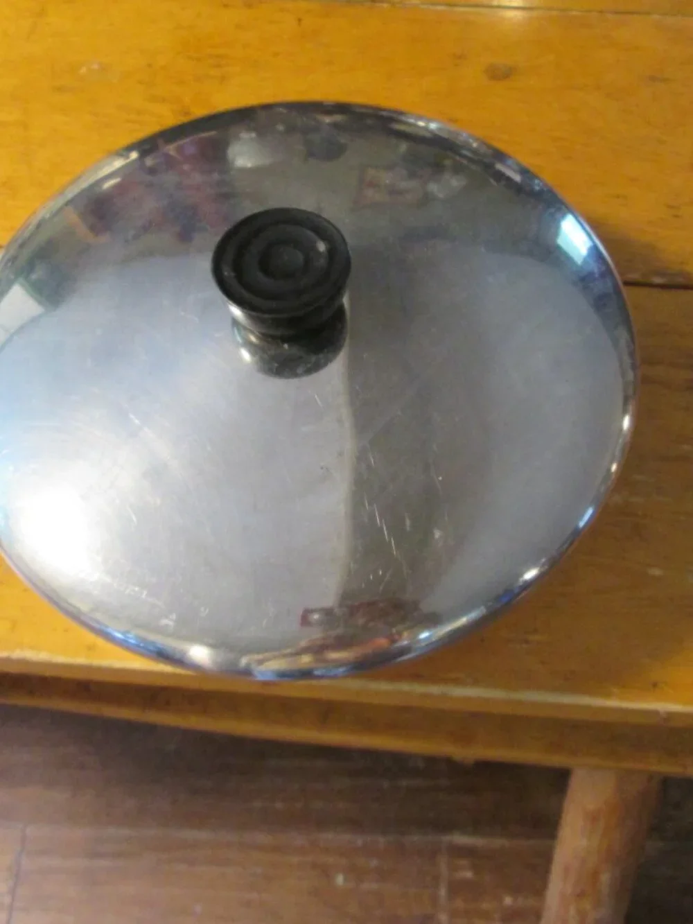 Vtg Revere ware 9 in skillet and lid 1801 clinton il copper clad